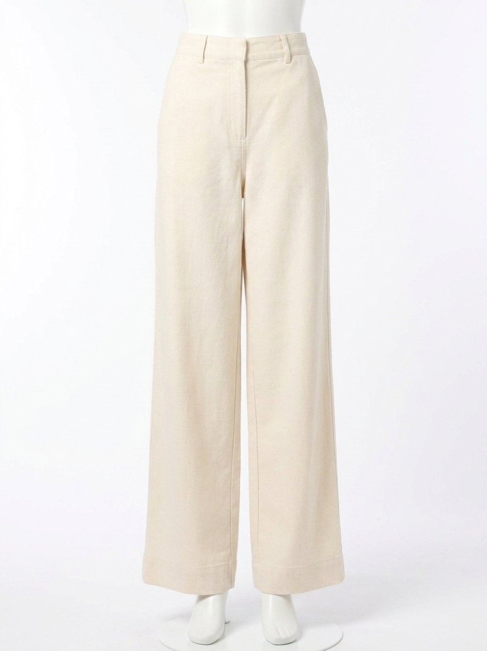 NEW FRNCH winter woven wide leg pant in champagne